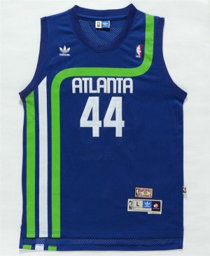 Maillot De Basket Eastern Atlanta Hawks John Pistole 44 Engrener Retro Bleu
